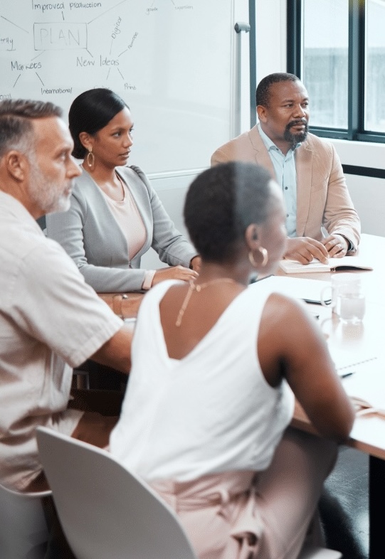 Executive team in a strategic meeting